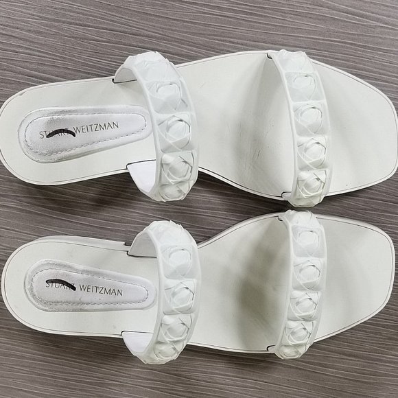 Stuart Weitzman The Rosita Jelly Slide Sandal, White, Womens Size 8 M - Picture 8 of 10